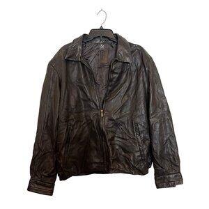 RC Comstock Genuine Leather Jacket XL Black Mens Outerwear